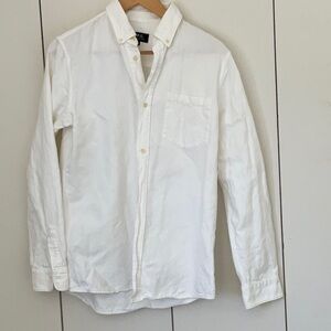 A.P.C. White Cotton/Linen Button Down Shirt. XS